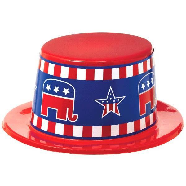Republican Plastic Top Hat - JJ's Party House