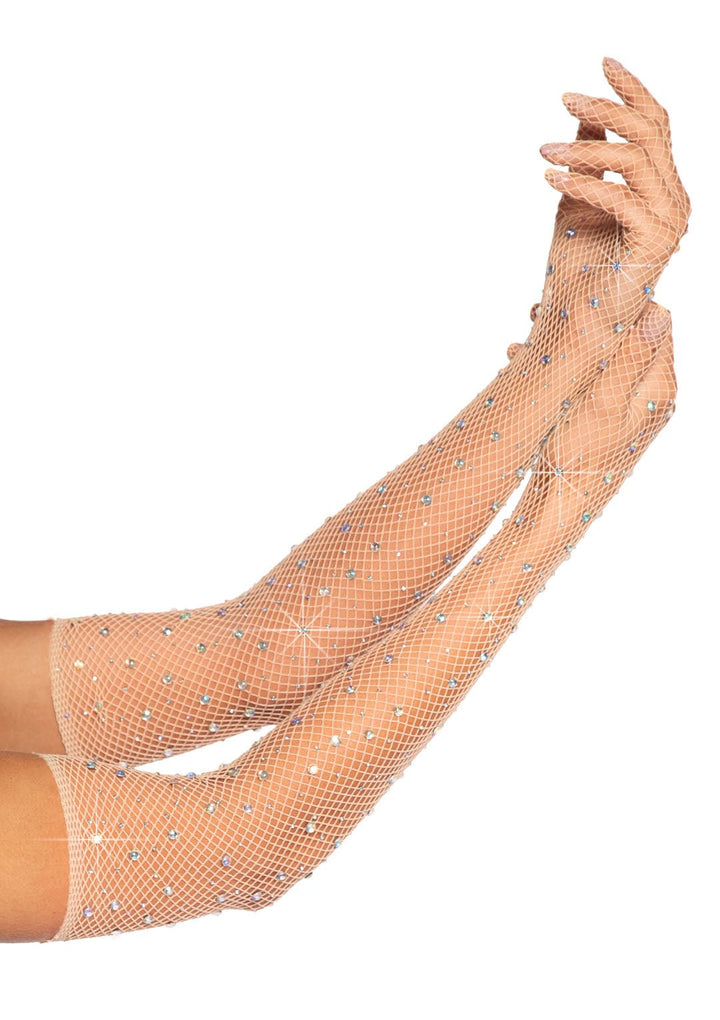 Rhinestone Fishnet Gloves - JJ's Party House