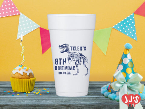 Roar Some Adventure Dinosaur Birthday Party Custom Foam Cups - JJ's Party House: Birthday, Balloons & Custom Party Favors