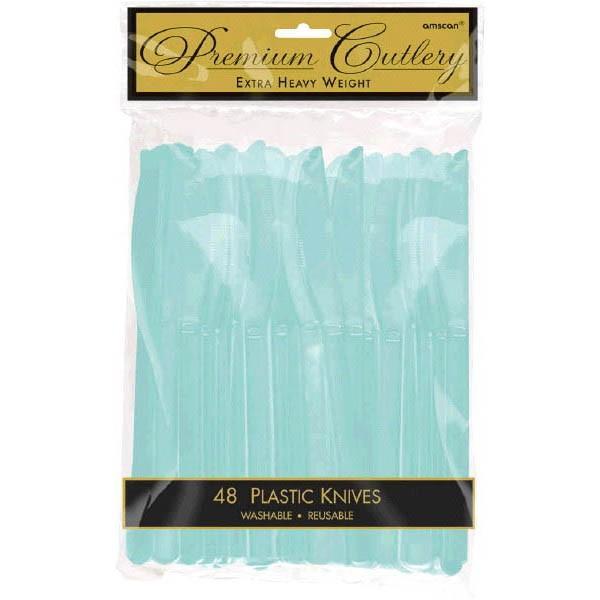 Robin's Egg Blue Knives 48ct - JJ's Party House