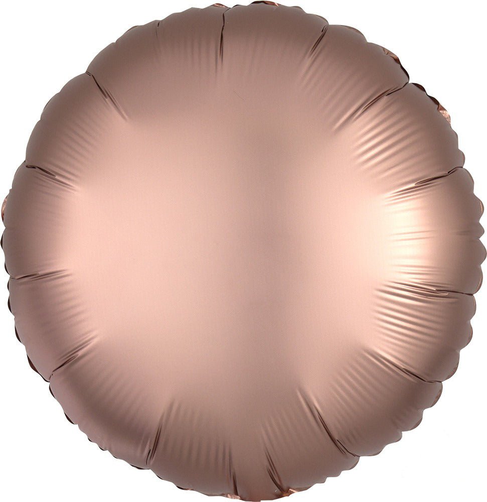 Rose Copper Round Mylar Balloo - JJ's Party House