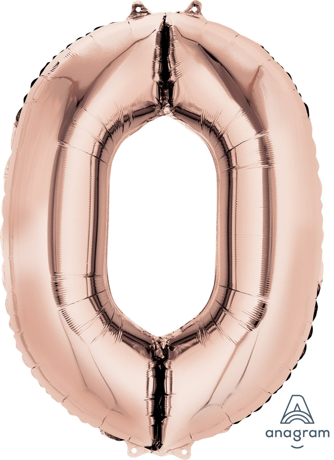 Rose Gold 0 Number Balloon 34'' - JJ's Party House: Birthday, Balloons & Custom Party Favors