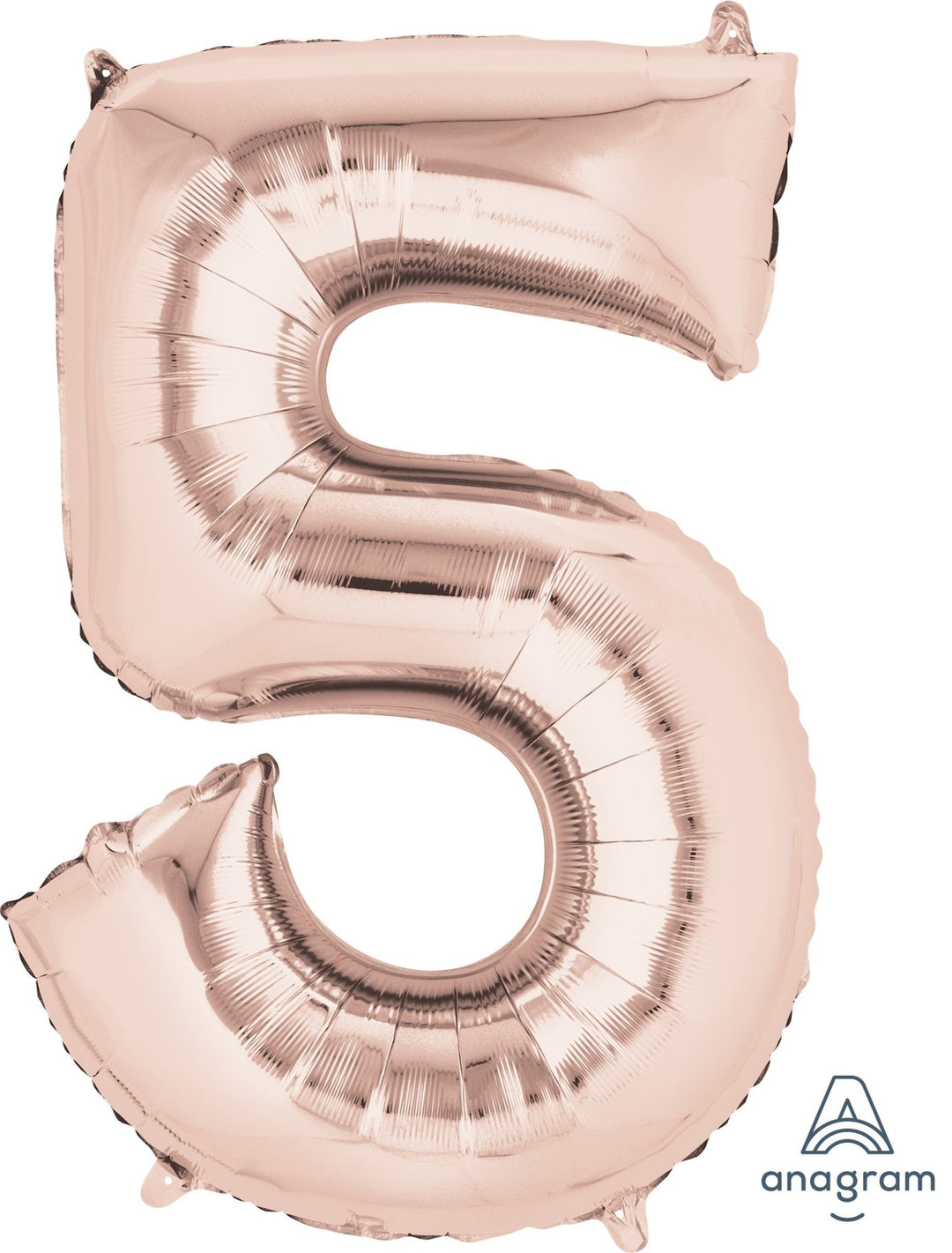 Rose Gold 5 Number Balloon 34'' - JJ's Party House: Birthday, Balloons & Custom Party Favors