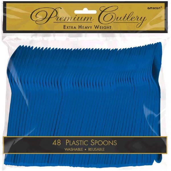 Royal Blue Spoons Prem 48ct - JJ's Party House