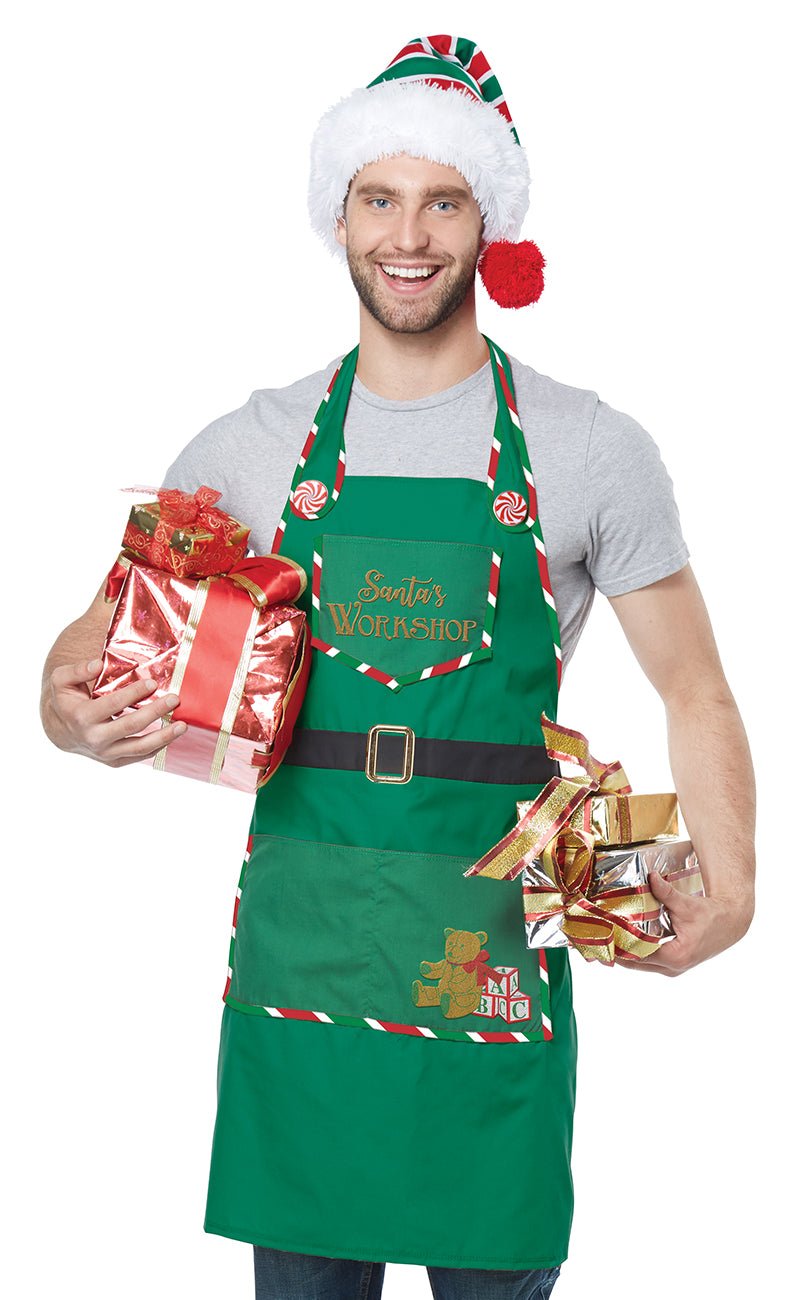 Santa's Workshop Apron CAL-01495 ONE SIZE - JJ's Party House