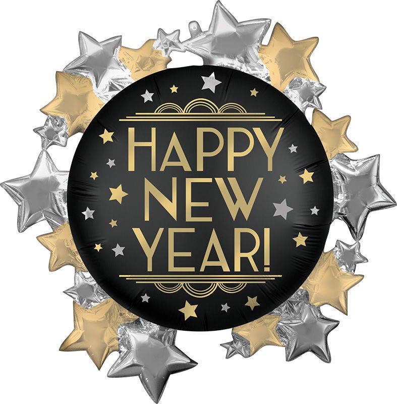 Satin New Year Jumbo Balloon 30'' - JJ's Party House: Birthday, Balloons & Custom Party Favors