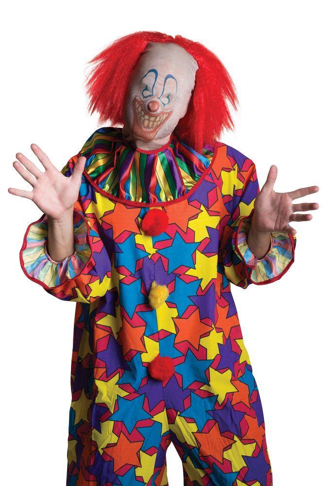 Scary Clown Mask & Wig - JJ's Party House