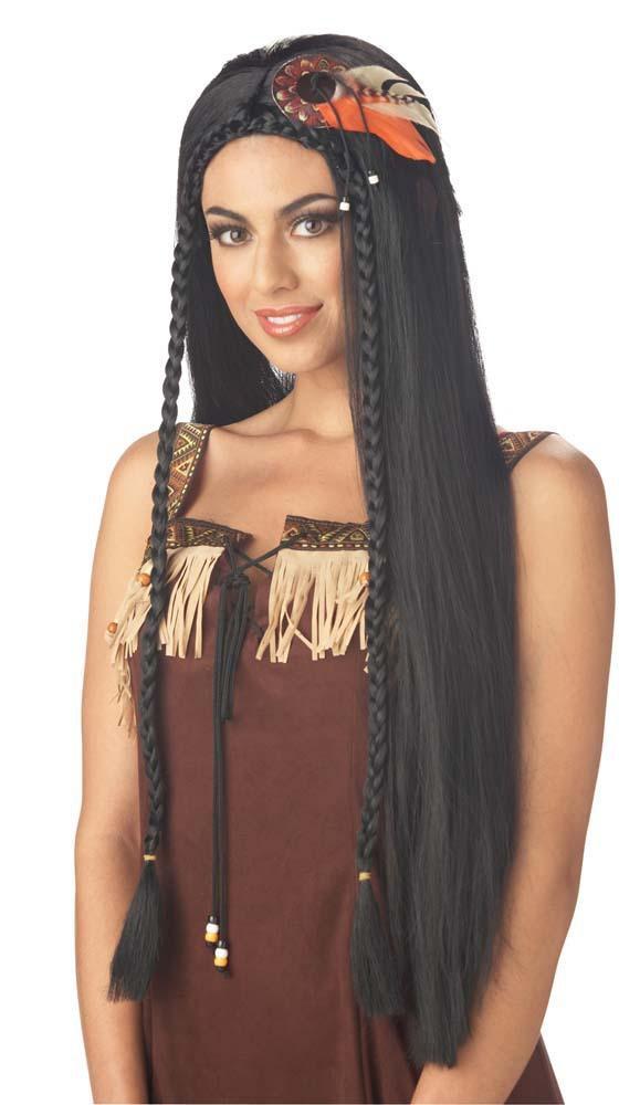 Sexy Indian Princess Black Wig - JJ's Party House
