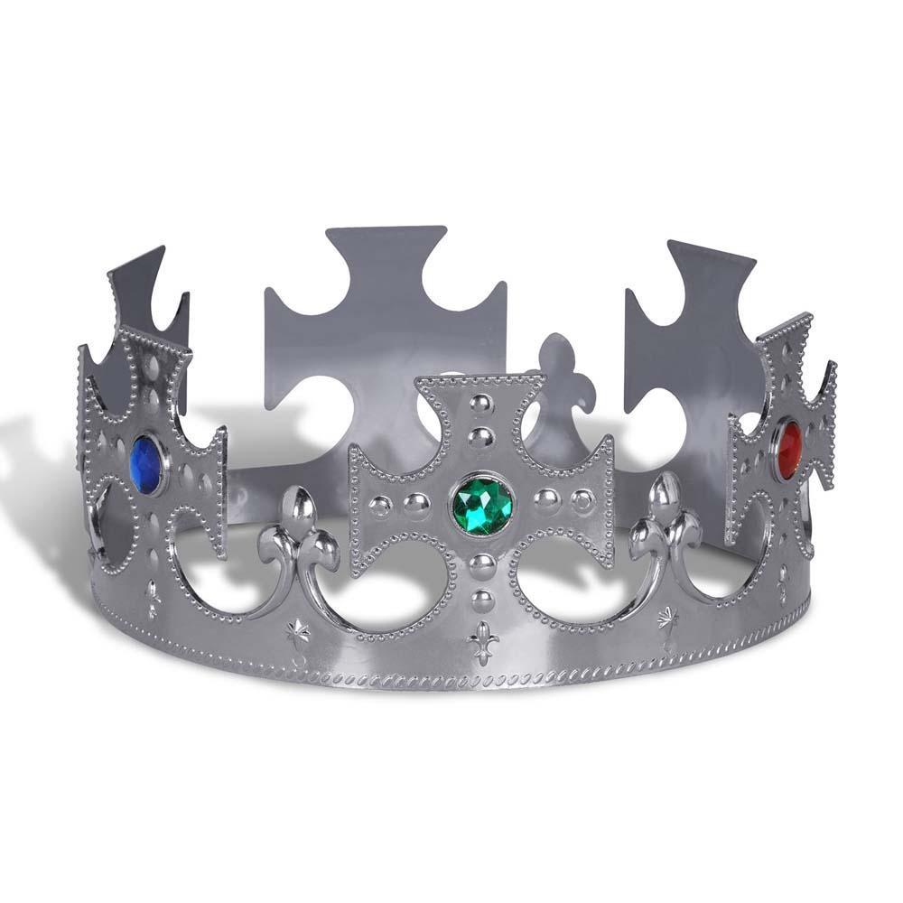 Silver Jeweled King's Crown - JJ's Party House: Birthday, Balloons & Custom Party Favors