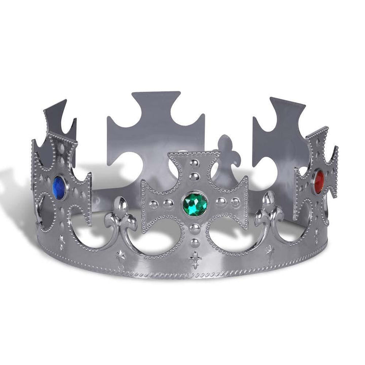 Silver Jeweled King's Crown - JJ's Party House: Birthday, Balloons & Custom Party Favors
