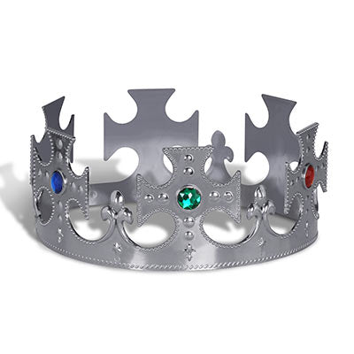 Silver Jeweled King's Crown - JJ's Party House: Birthday, Balloons & Custom Party Favors
