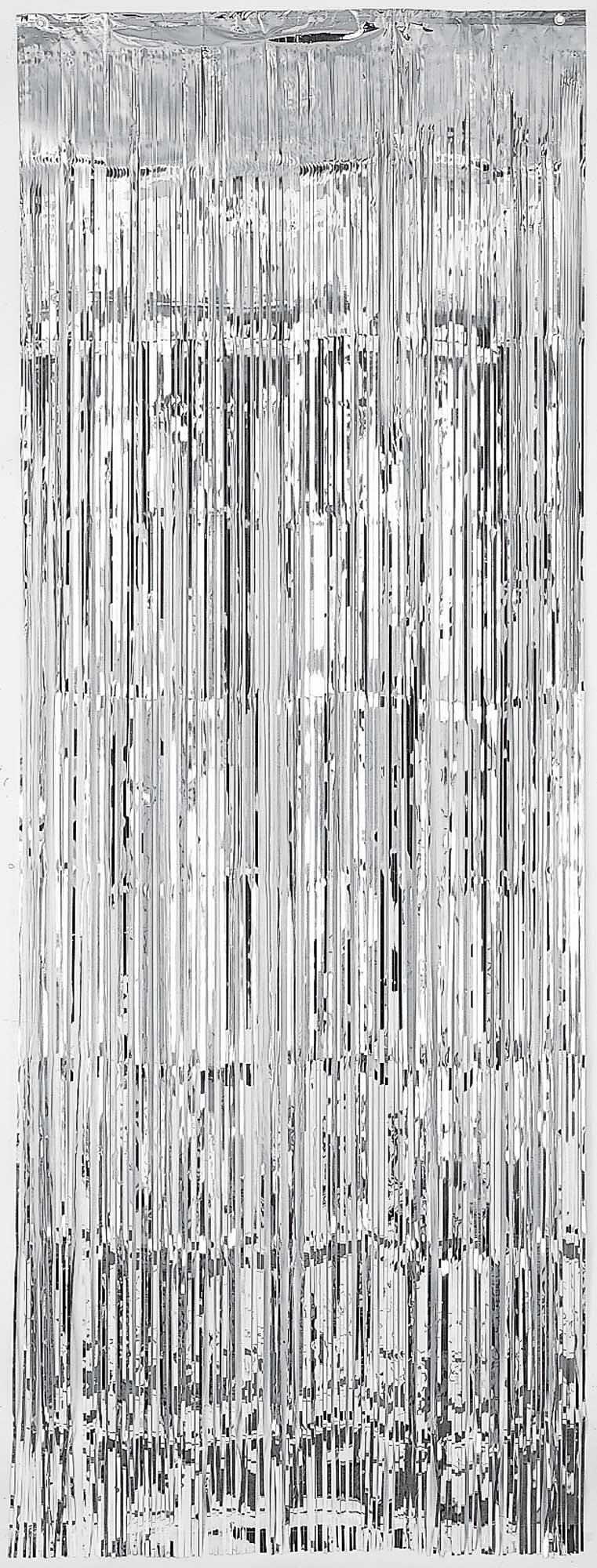 Silver Metallic Curtain 3'X8' - JJ's Party House: Birthday,Balloons,Favors,Gifts