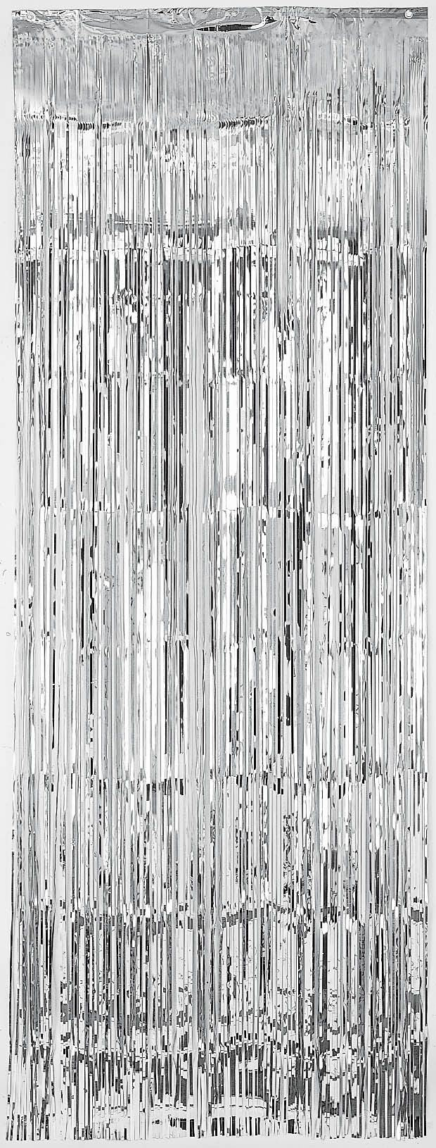 Silver Metallic Curtain 3'X8' - JJ's Party House: Birthday,Balloons,Favors,Gifts
