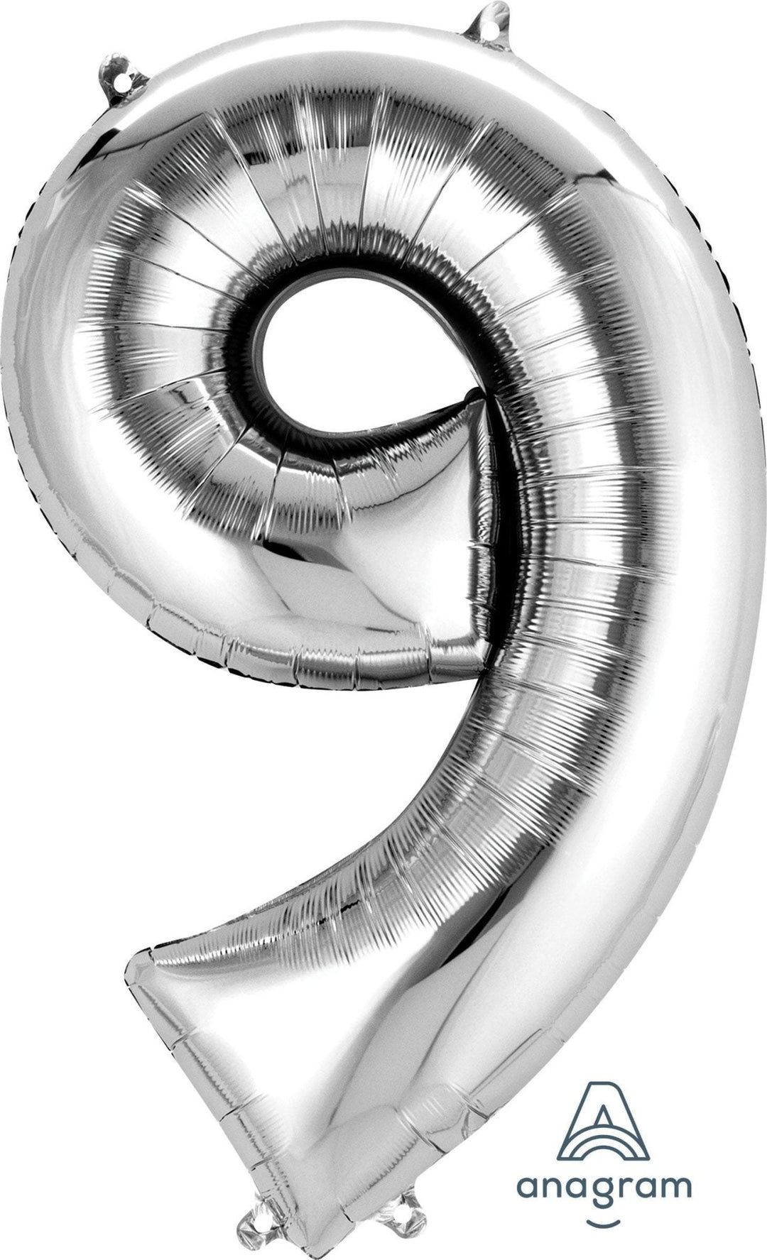 Silver Number 9 Balloon 34'' - JJ's Party House: Birthday, Balloons & Custom Party Favors