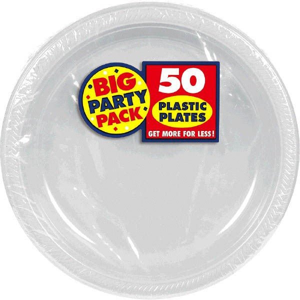 Silver Plastic Plates 10 1/4'' - JJ's Party House