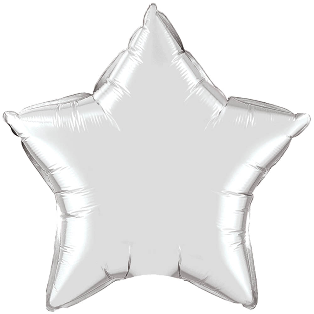 Silver Star Foil Balloon - JJ's Party House