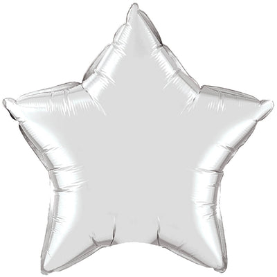 Silver Star Foil Balloon - JJ's Party House - Custom Frosted Cups and Napkins