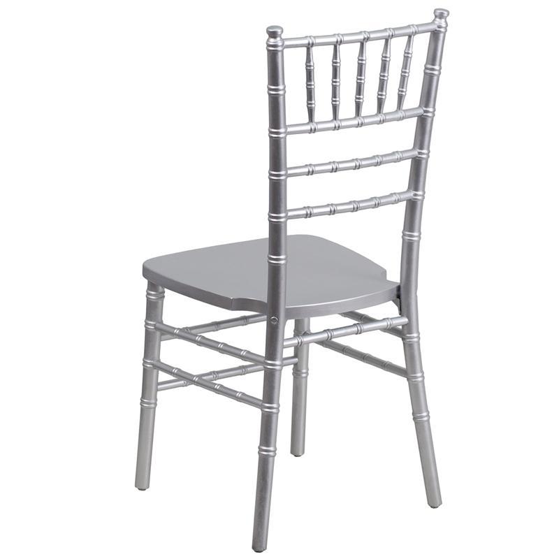 Silver Wood Stacking Chiavari Chair - JJ's Party House