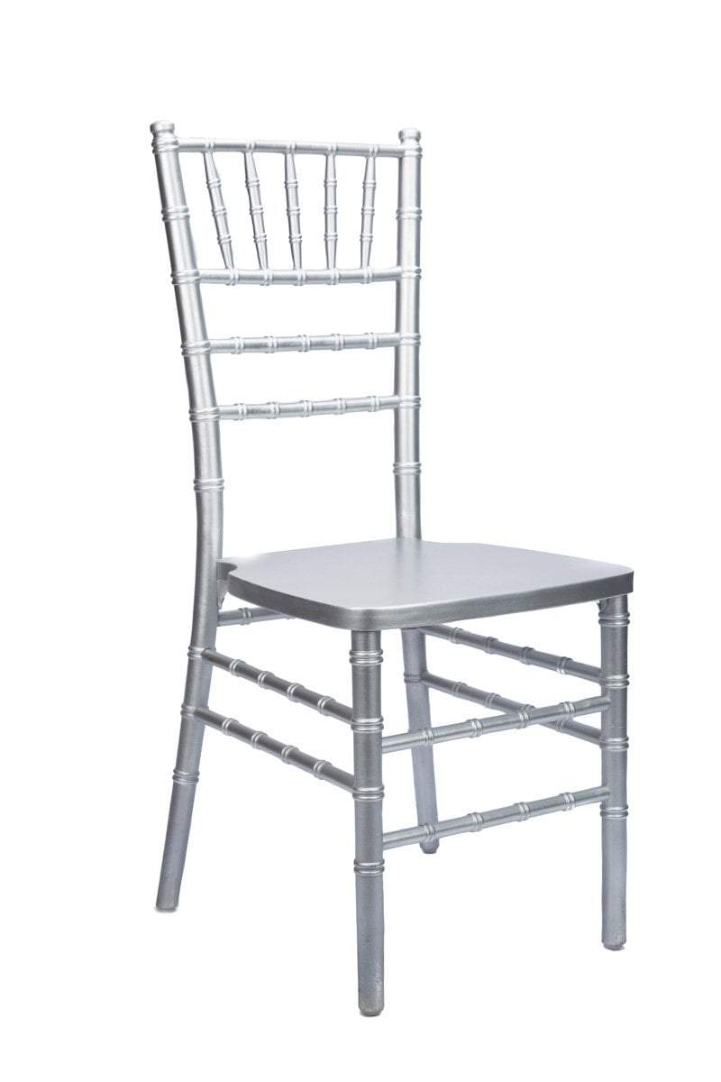 Silver Wood Stacking Chiavari Chair - JJ's Party House