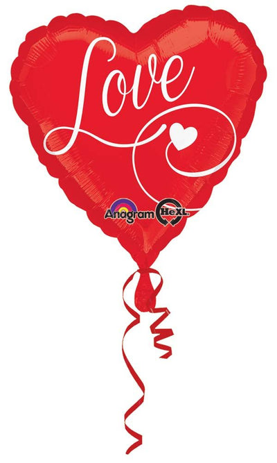 Simple Love Swirl Val Balloon - JJ's Party House - Custom Frosted Cups and Napkins