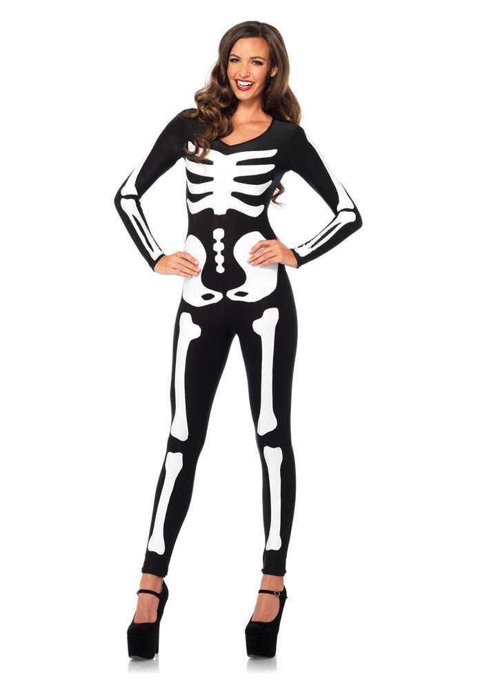 Skeleton Spandex Catsuit - Glo - JJ's Party House