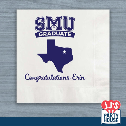 SMU Graduation Napkins - JJ's Party House