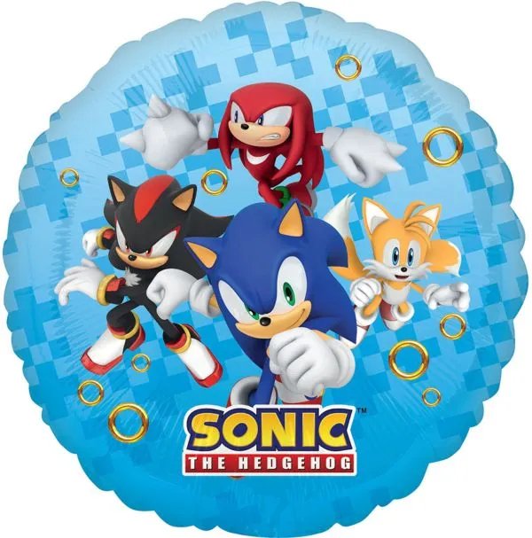 Sonic the Hedgehog 2 Mylar Balloon 17" - JJ's Party House - Custom Frosted Cups and Napkins