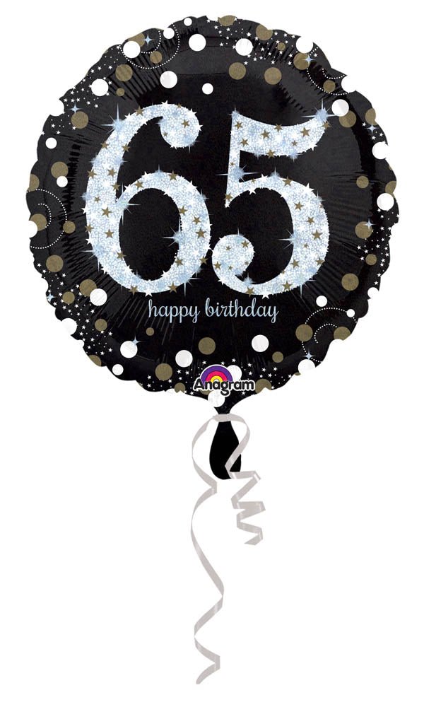 Sparkling Birthday 65th Mylar - JJ's Party House