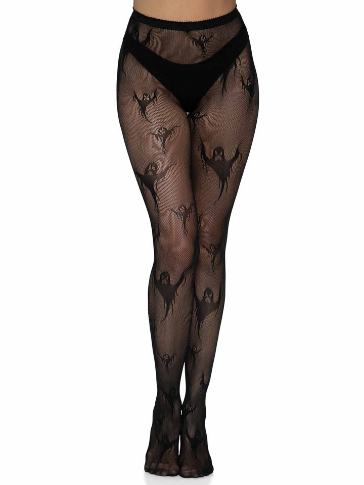 Spooky Ghost Fishnet Tights - JJ's Party House