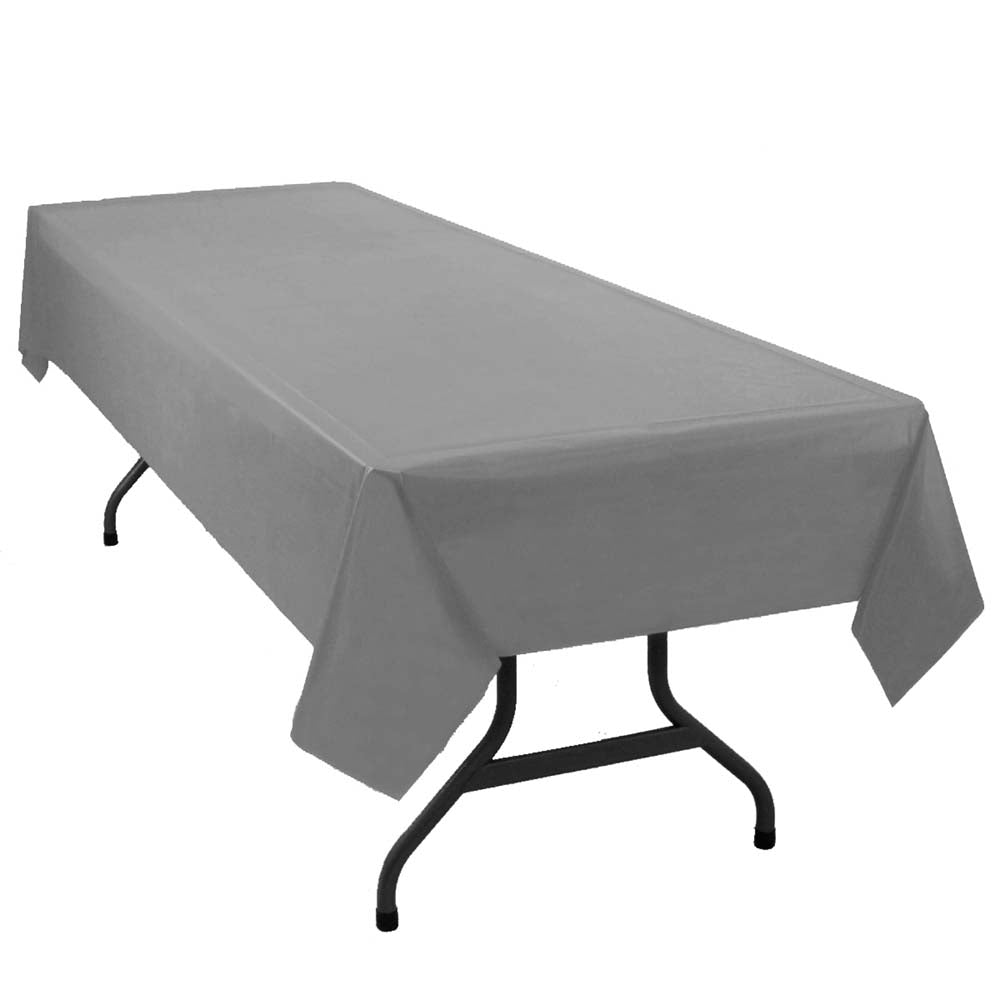 Sv-Silver 54"X 108" Tablecover - JJ's Party House