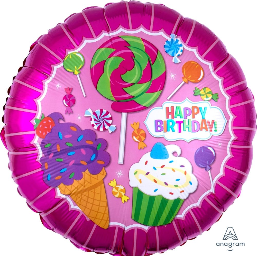 Sweet Shop Birthday Mylar Balloon 18" - JJ's Party House