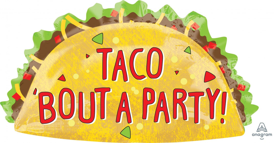 Taco Bout a Party Balloon 33" - JJ's Party House: Birthday, Balloons & Custom Party Favors