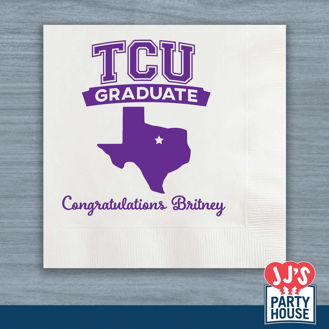 TCU Graduation Napkins - JJ's Party House