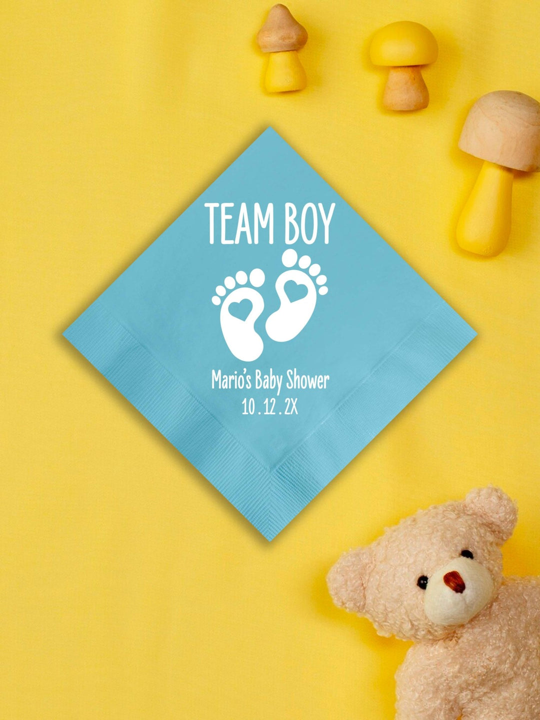 Team Boy/Team Girl Baby Feet Napkins - JJ's Party House