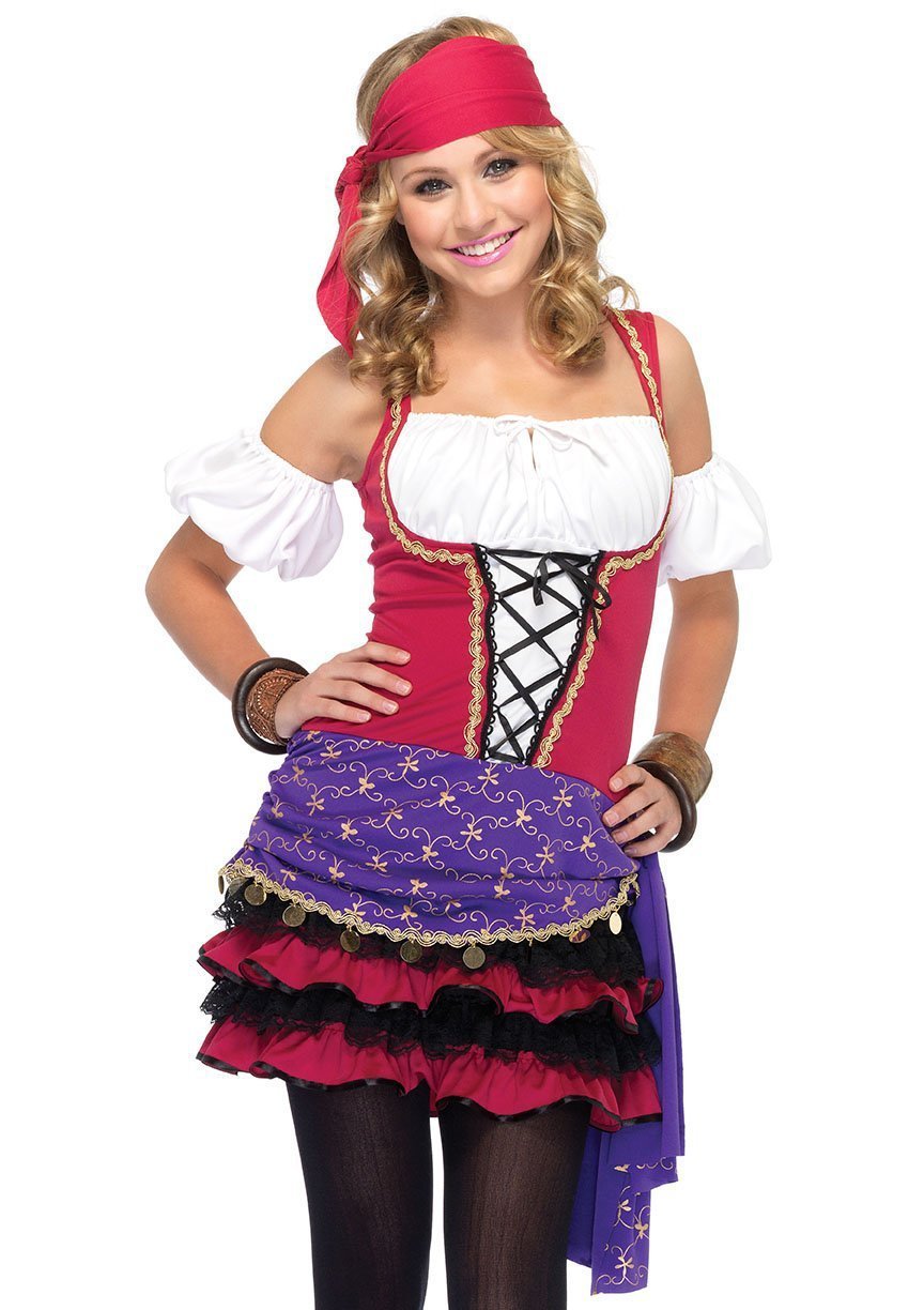 Teen Girls Crystal Ball Gypsy Costume - JJ's Party House
