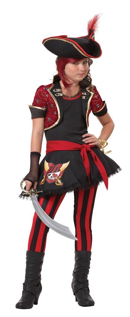 Teen Girls Sassy Pirate Captain Costume - JJ's Party House