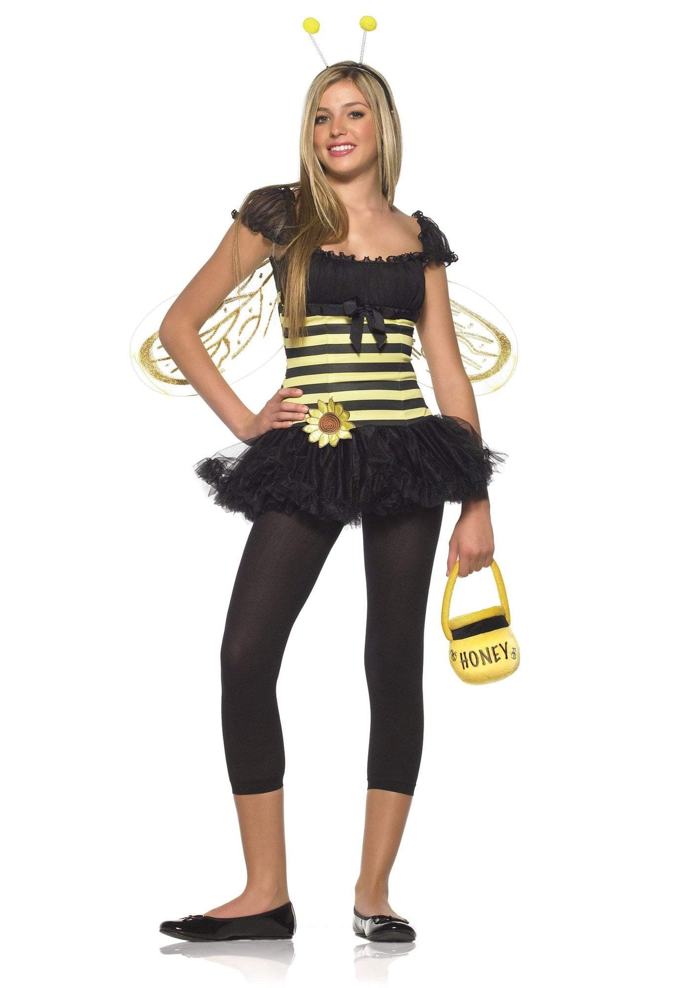 Teen Girls Sunflower Bee Costume - JJ's Party House