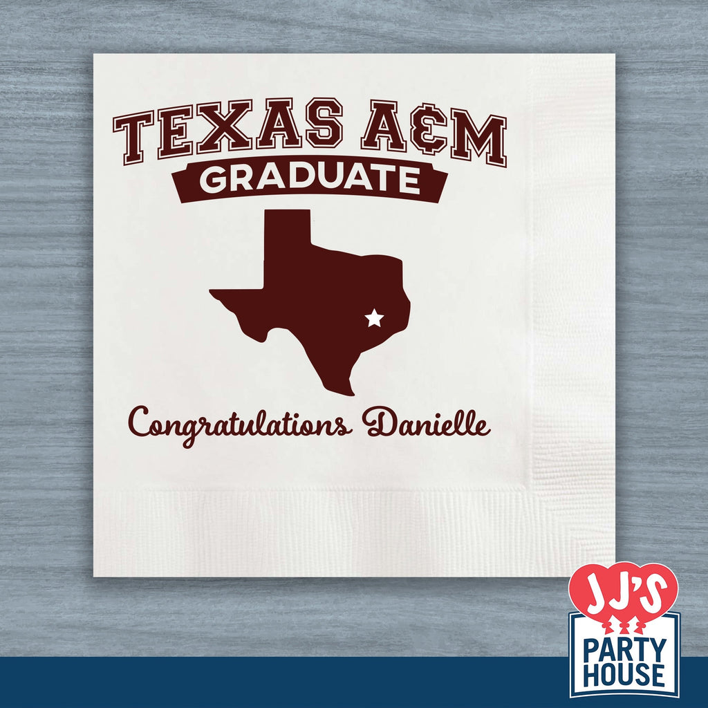 Texas A&M Graduation Napkins - JJ's Party House