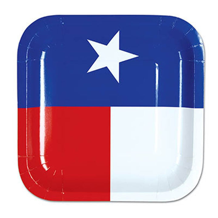 Texas Flag Dessert Plates 8ct - JJ's Party House