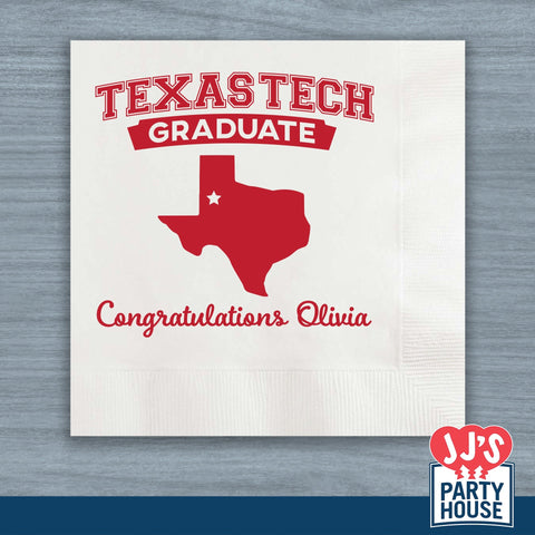 Texas Tech Graduation Napkins - JJ's Party House