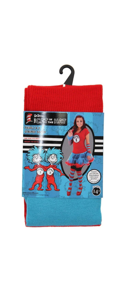 Thing 1 & Thing 2 Striped Socks - JJ's Party House