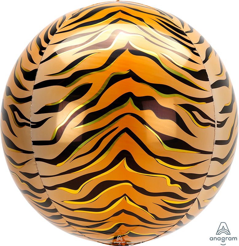 Tiger Round Orbz Balloon - JJ's Party House