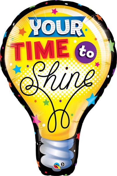 Time to Shine Lighbulb Balloon 40" - JJ's Party House