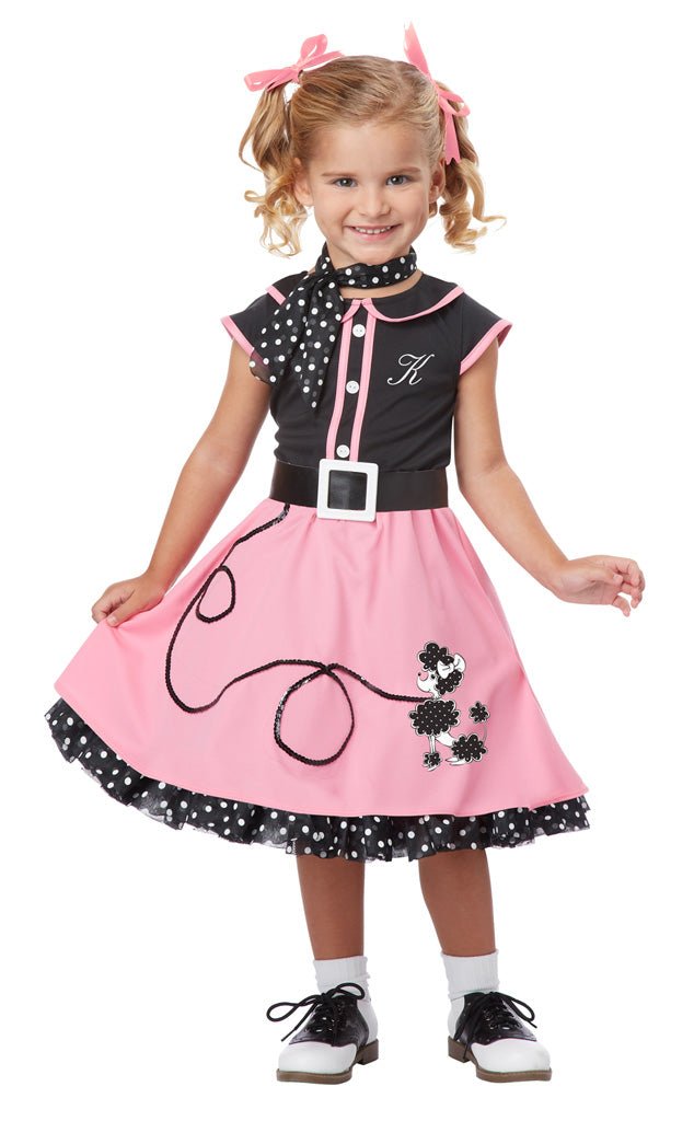 Toddler Girls 50'S Poodle Cutie Costume - JJ's Party House