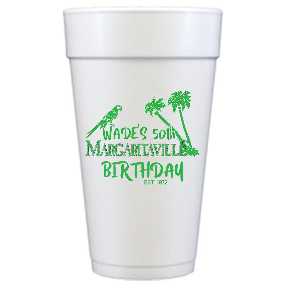 It all started on the beach, Wedding Foam Cups, Beach deals Wedding, Tropical Wedding, Styrofoam Cups (418)