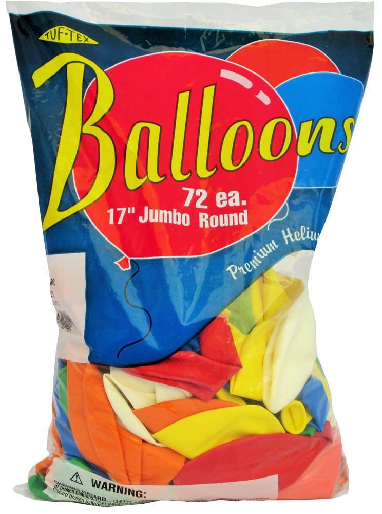 Tuftex Assorted Colors Latex Balloon 18" - JJ's Party House