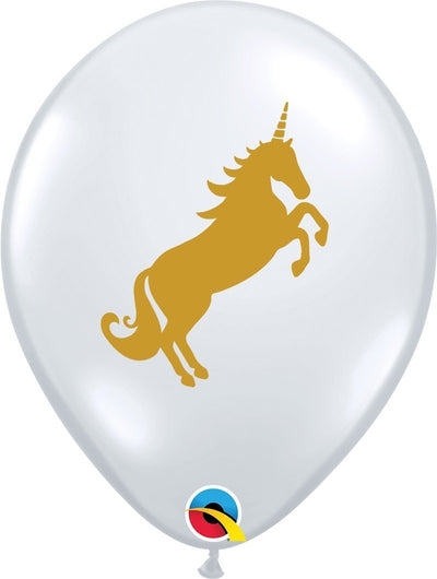 Unicorn 11" Clear Latex Balloon - JJ's Party House