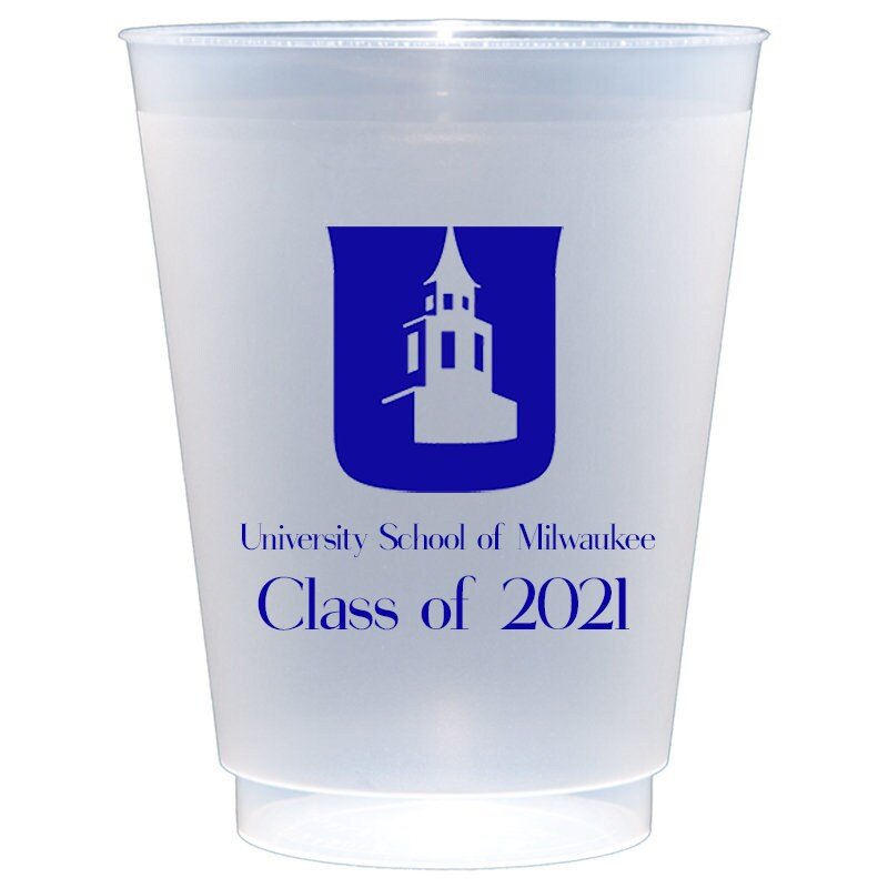 University School of Wisconsin Frost Flex Custom Printed Cups - JJ's Party House