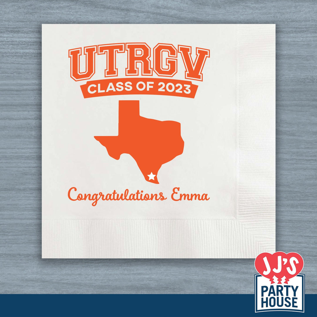 UTRGV Graduation Napkins - JJ's Party House