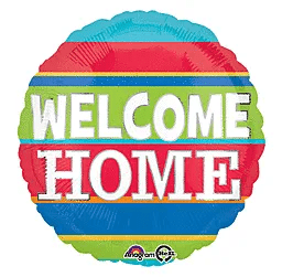 Welcome Home Stripes Mylar Balloon 17" - JJ's Party House